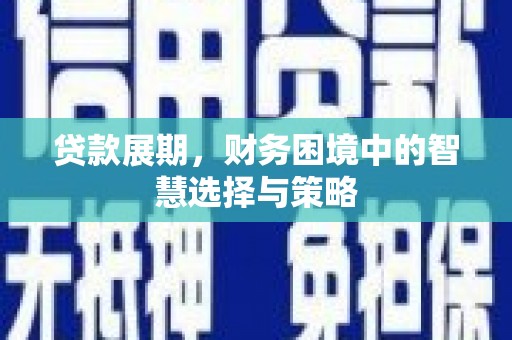 潼关贷款展期，财务困境中的智慧选择与策略