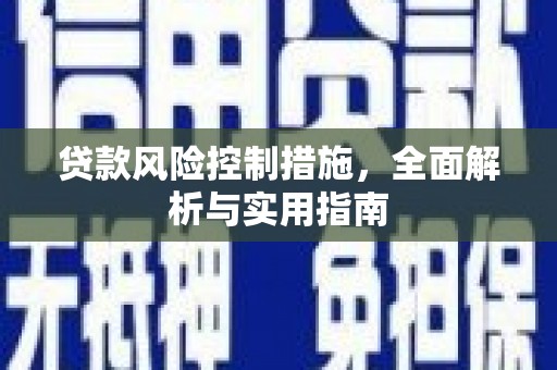 潼关贷款风险控制措施，全面解析与实用指南