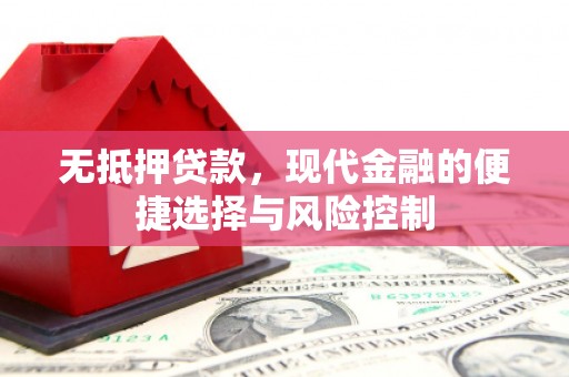 潼关无抵押贷款，现代金融的便捷选择与风险控制