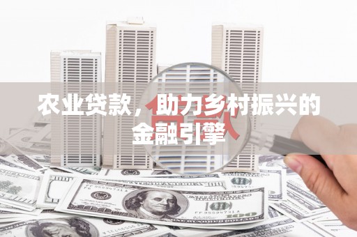 潼关农业贷款，助力乡村振兴的金融引擎