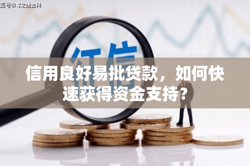 潼关信用良好易批贷款，如何快速获得资金支持？
