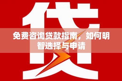 潼关免费咨询贷款指南，如何明智选择与申请