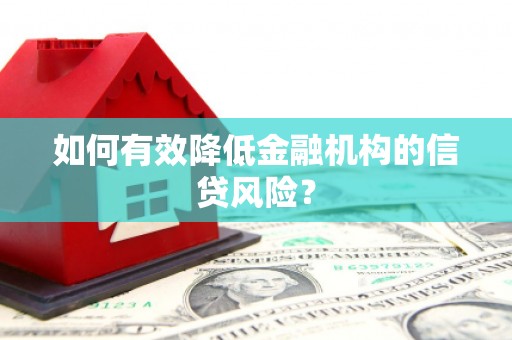 潼关如何有效降低金融机构的信贷风险？