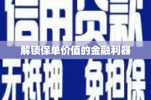 潼关解锁保单价值的金融利器