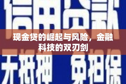 潼关现金贷的崛起与风险，金融科技的双刃剑