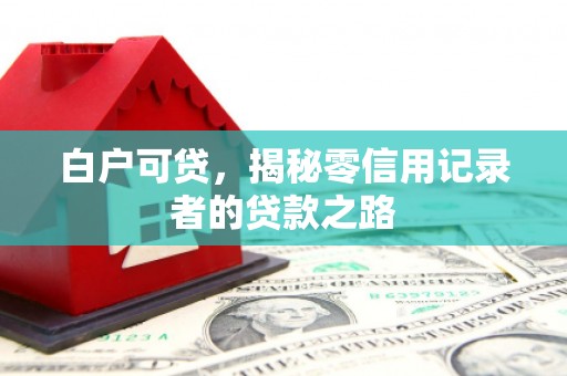 潼关白户可贷，揭秘零信用记录者的贷款之路