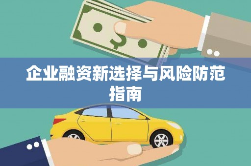 潼关企业融资新选择与风险防范指南